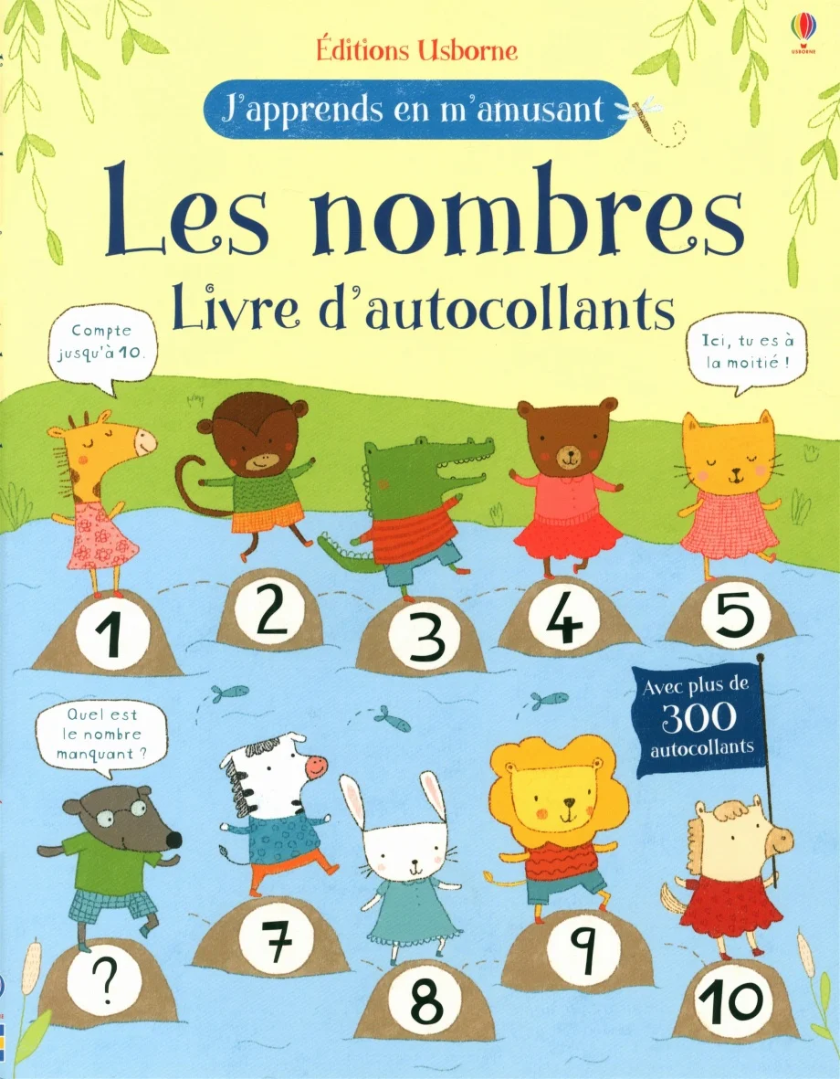 J'apprends en m'amusant : les nombres : livre d'autocollants