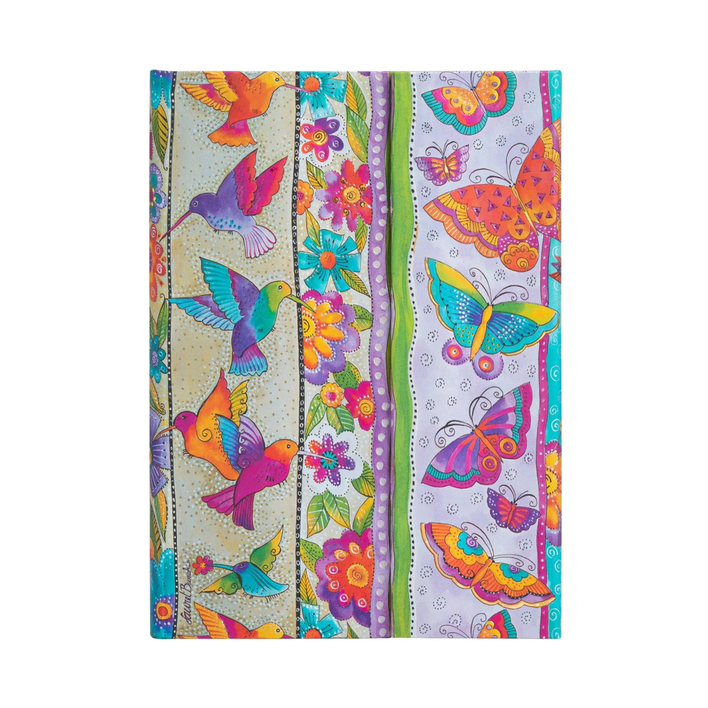 Carnet à couverture rigide Colibris et Papillons : Midi : Ligné - 144 p.