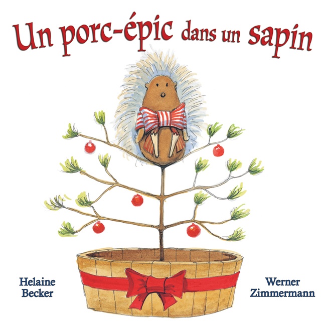 Un porc-épic dans un sapin