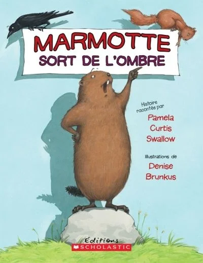 Marmotte sort de l'ombre