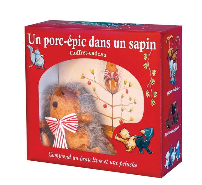 Un porc-épic dans un sapin : ensemble livre et peluche