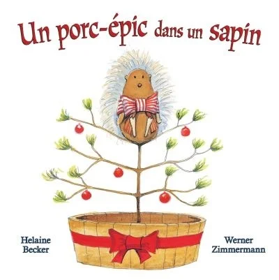 Un porc-épic dans un sapin