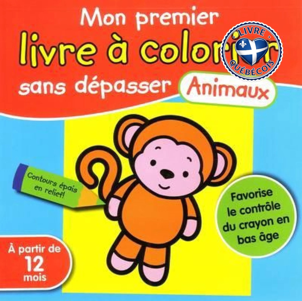 Mon premier livre à colorier sans dépasser - Animaux