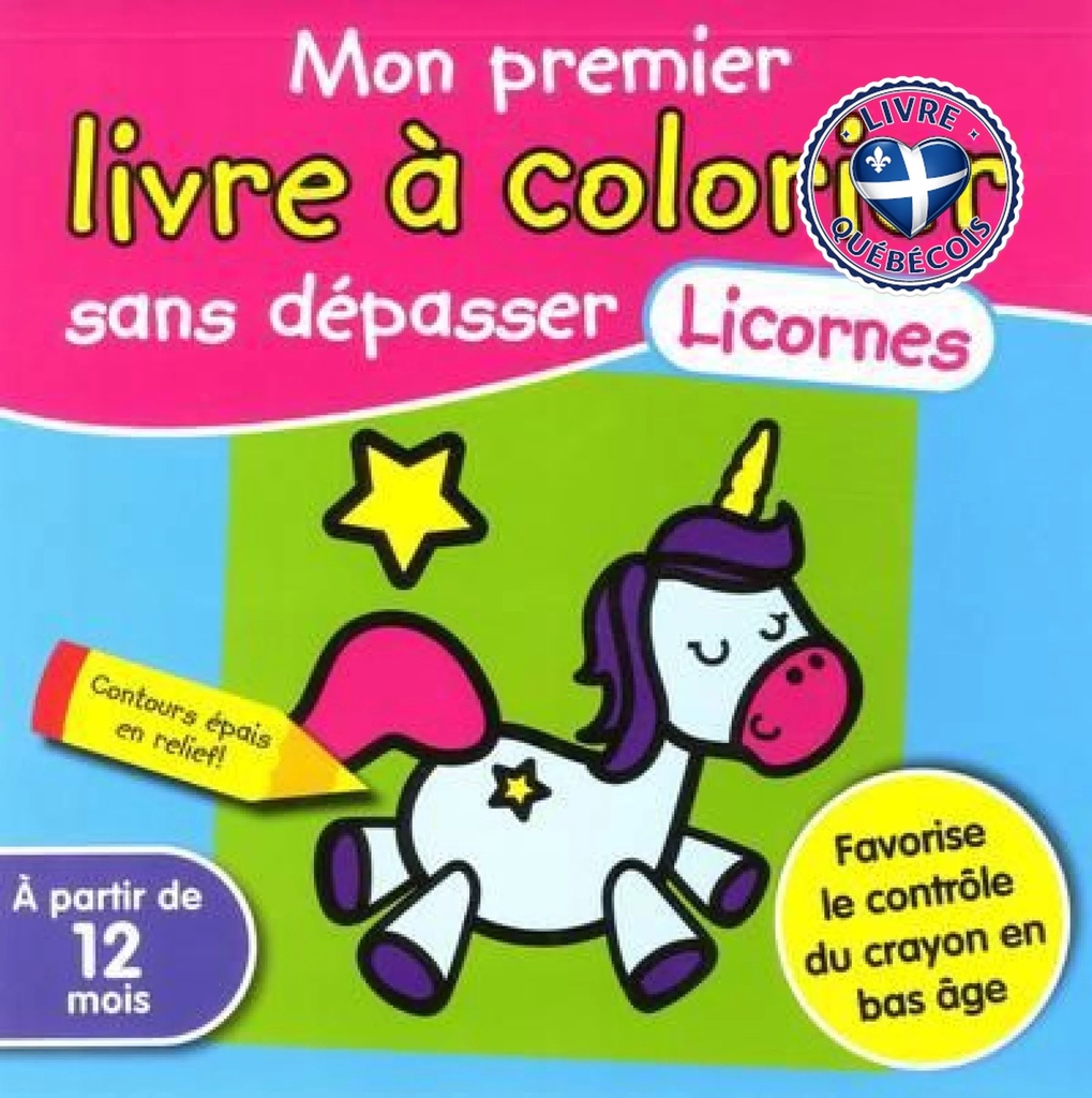 Mon premier livre à colorier sans dépasser - Licornes