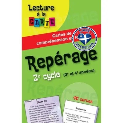 Repérage, 2e cycle (3e et 4e années) : cartes de compréhension en lecture
