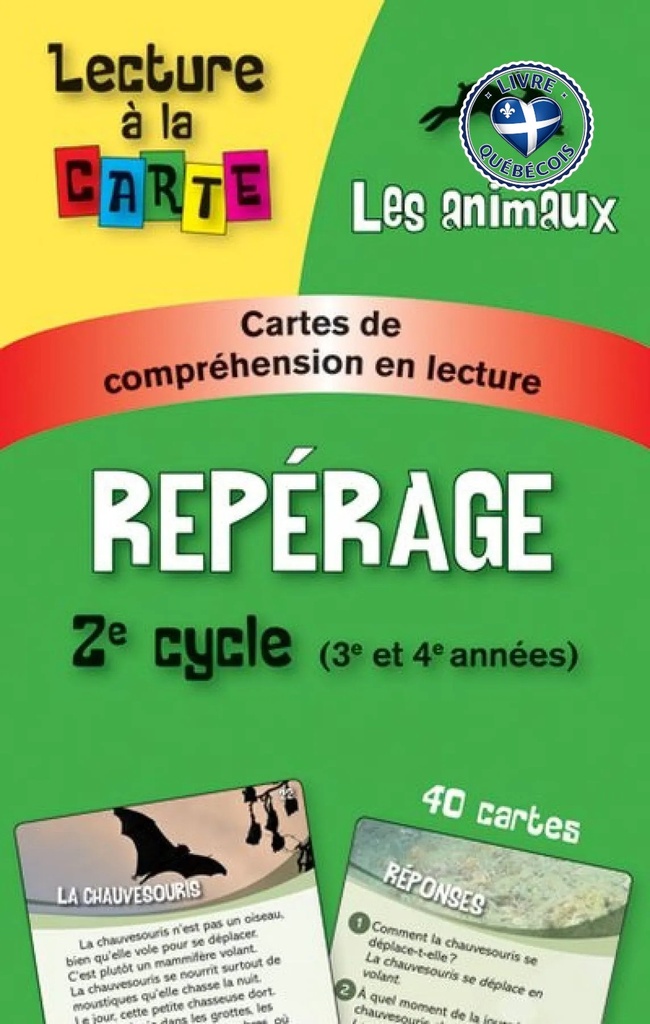 Repérage, 2e cycle : cartes de compréhension en lecture